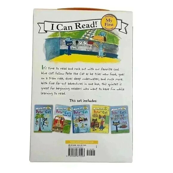 Pete the Cat I Can Read Big Reading Adventures Kids Beginner Readers Fun Gifts B - Picture 2 of 7